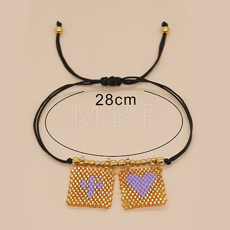 Bohemian Glass Seed Bead Charm Bracelets VG9637-12-1