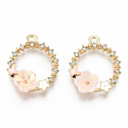 Alloy Enamel Pendants ENAM-S126-003A-RS-1