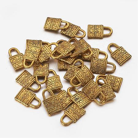 Tibetan Style Alloy Padlock Charms X-GLF0090Y-1