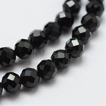 Natural Black Spinel Beads Strands G-E366-07-4mm-1