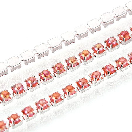 Iron & ABS Imitation Pearl Cup Chains CH-T007-01A-07-1