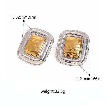 304 Stainless Steel Stud Earrings WG5F66C-01-1