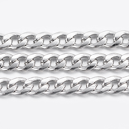 Tarnish Resistant 304 Stainless Steel Curb Chains CHS-H016-01P-20M-1