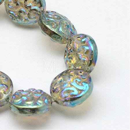 Electroplate Glass Beads Strands EGLA-Q063-04-1