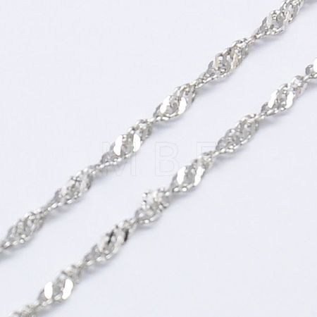 925 Sterling Silver Rope Chains Necklaces STER-E007-2C-1