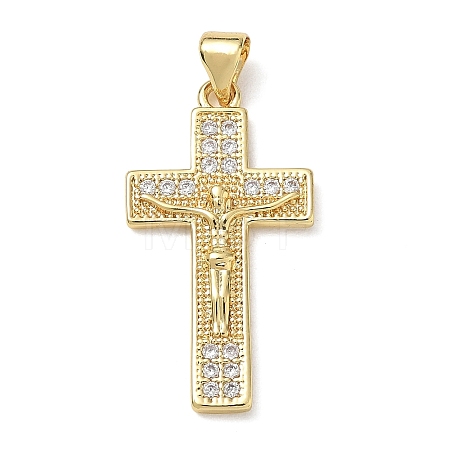 Easter Brass Micro Pave Clear Cubic Zirconia Pendants CU-CBAC7ED-03G-1