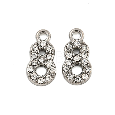 304 Stainless Steel Pendants STAS-L080-002P-08-1