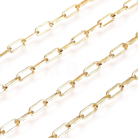 Soldered Brass Paperclip Chains CHC-D025-04G-01-1