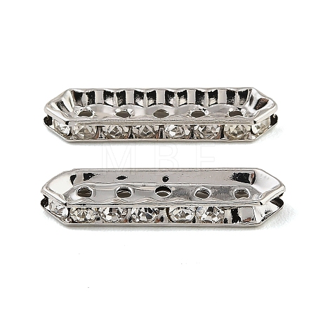 Brass Crystal Rhinestone Spacer Bars RB-T019-01A-P-1