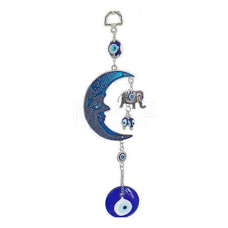 Evil Eye Moon Elephant Disk Amulet Lucky Charm MOST-PW0001-134-1