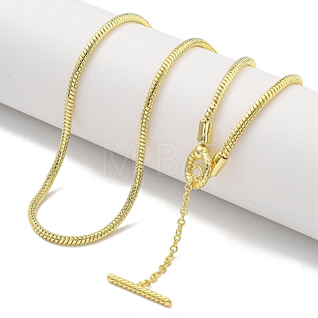 Brass Snake Chain Necklaces for Women NJEW-G084-01G-1