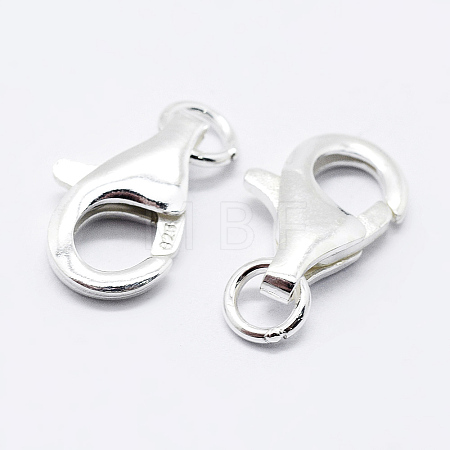 925 Sterling Silver Lobster Claw Clasps X-STER-K167-074B-S-1
