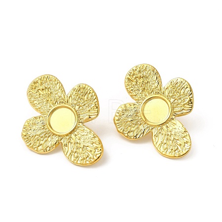 Ion Plating(IP) 304 Stainless Steel Stud Earrings Findings EJEW-I281-43G-1