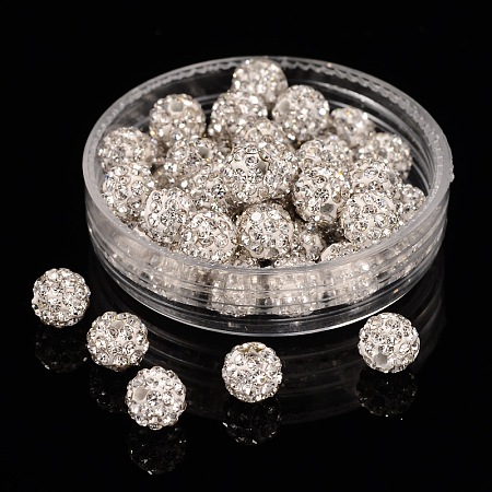 Pave Disco Ball Beads RB-Q195-A6mm-001-1