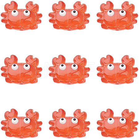 10Pcs Glass Enamel Beads LAMP-PA0001-44A-1