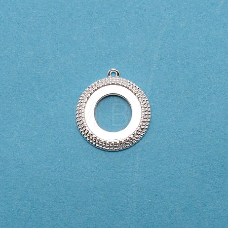 Brass Pendant Cabochon Settings KK-TAC0014-04A-S-1