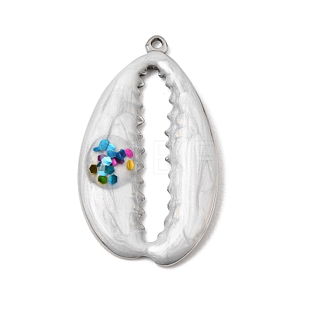 304 Stainless Steel with Enamel Pendants SA-CBAA487-06P-02-1