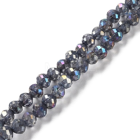 Transparent Electroplate Glass Beads Strands EGLA-F160-02A-1