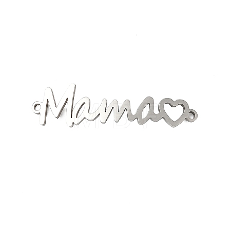 Mother's Day 201 Stainless Steel Connector Charms STAS-F316-38P-1