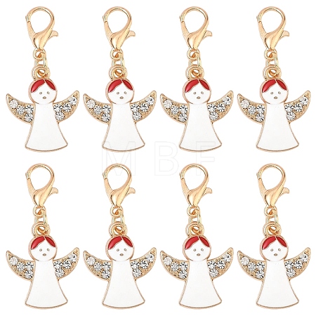 10Pcs Alloy Enamel Pendant Decorations HJEW-YW00277-01-1