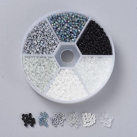 6 Colors 12/0 Glass Seed Beads SEED-X0052-03A-2mm-1