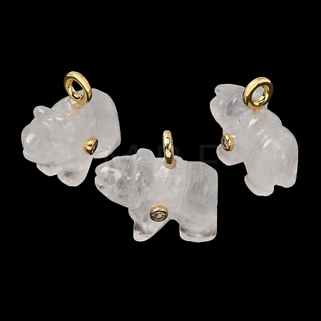 Natural Quartz Crystal Carved Pendants G-H357-02G-14-1