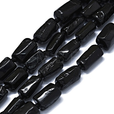 Natural Black Tourmaline Beads Strands G-O170-153-1