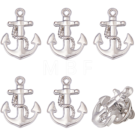 6Pcs Alloy Lapel Pin Backs JEWB-DC0001-23P-1