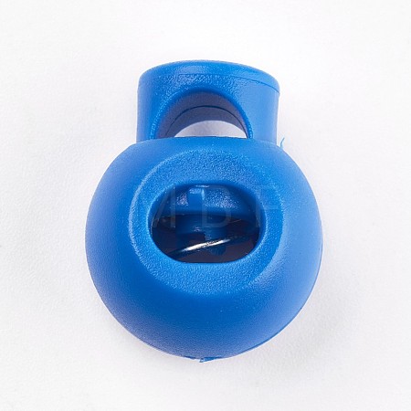 Plastic Iron Spring Cord Locks X-FIND-WH0017-06-1