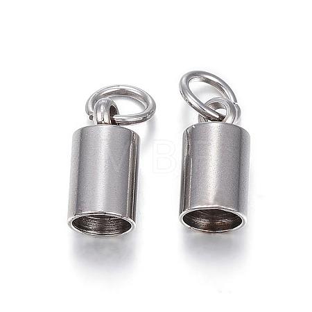 Tarnish Resistant 201 Stainless Steel Cord Ends STAS-E120-01-4.2mm-1