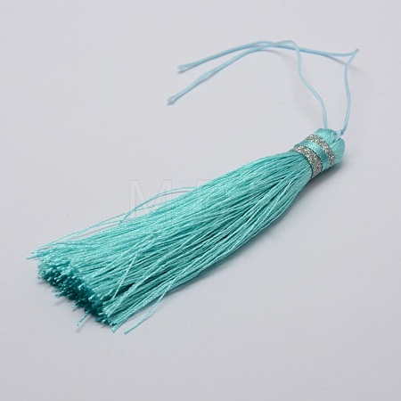 Nylon Tassels Big Pendant Decorations HJEW-L010-07-1