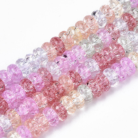 Transparent Crackle Glass Beads GLAA-S192-003-1