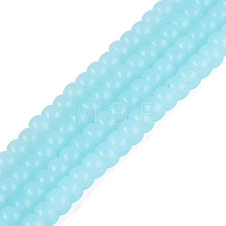 Imitation Jade Glass Beads Strands GLAA-NH0002-A01-B01-1