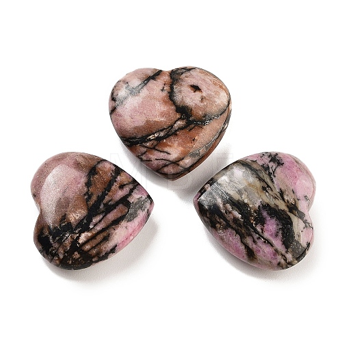 Heart Natural Rhodonite Worry Stone G-C134-06A-19-1