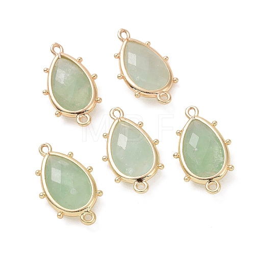 Natural Fluorite Connector Charms G-G012-05G-08-1