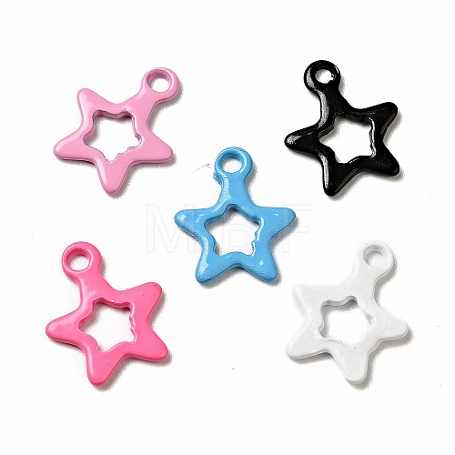 Spray Painted 201 Stainless Steel Charms STAS-G304-29-1