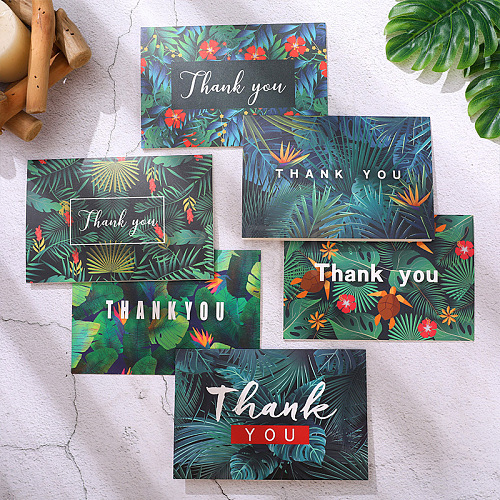 6Pcs 6 Styles Rectangle Thank You Greeting Cards HULI-PW0002-141E-1