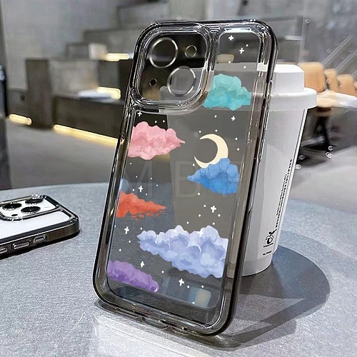 Colorful Clouds TPU Plastic Mobile Phone Cover PW-WGA90A0-08-1