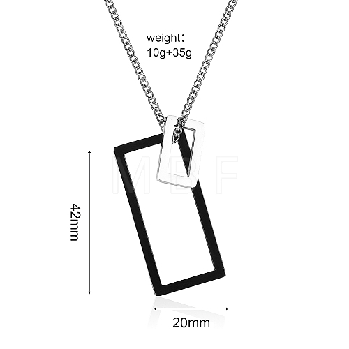 Simple Geometric Pendant Necklace TR3981-1-1