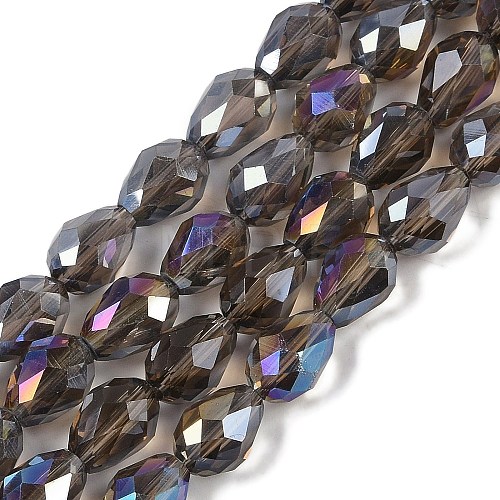 Transparent Electroplate Glass Beads Strands EGLA-N013-T10mm-B27-1