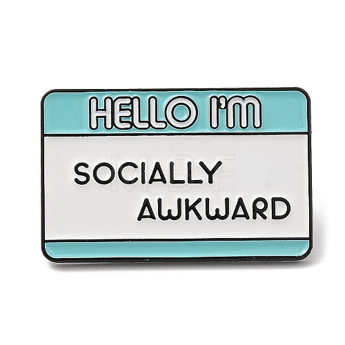 Word Sorry I'm Socially Awkward Enamel Pin JEWB-H010-04EB-08-1