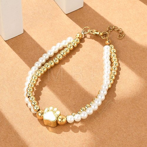 Brass Multi-strand Bracelets BJEW-M056-09G-05-1