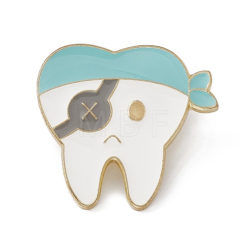 Cartoon Teeth Enamel Pin JEWB-A005-19-04-1