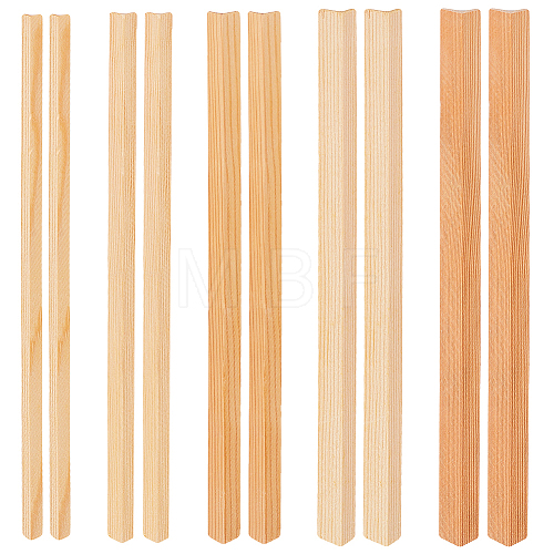 Olycraft 10Pcs 5 Styles L-shape Wood Sticks DIY-OC0012-46-1