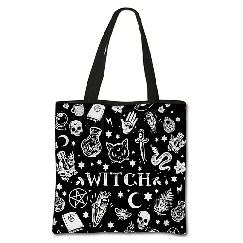 Gothic Printed Polyester Shoulder Bags PW-WG68108-20-1