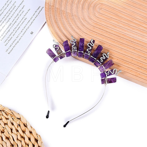 Natural Amethyst Headband PW-WG0172B-02-1