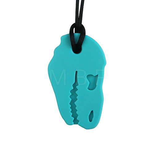 Dinosaur Food Grade Eco-Friendly Silicone Pendants PW-WGBCC5F-04-1