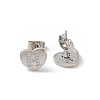 Rack Plating Brass Micro Pave Clear Cubic Zirconia Stud Earrings EJEW-K299-01P-H-4