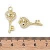 Valentine's Day Brass Micro Pave Clear Cubic Zirconia Pendants KK-K420-02A-G-3
