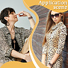 Leopard Print Teardrop Dangle Earrings & Multi-strand Bracelet & Tassel Pendant Necklace AJEW-AN0007-08-5